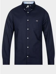 GANT - Honeycomb Texture Shirt, Evening Blue