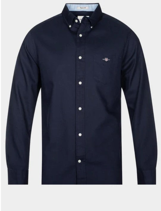 GANT - Honeycomb Texture Shirt, Evening Blue