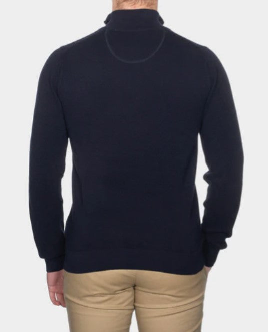 Gant - Cotton Pique Half Zip, Evening Blue