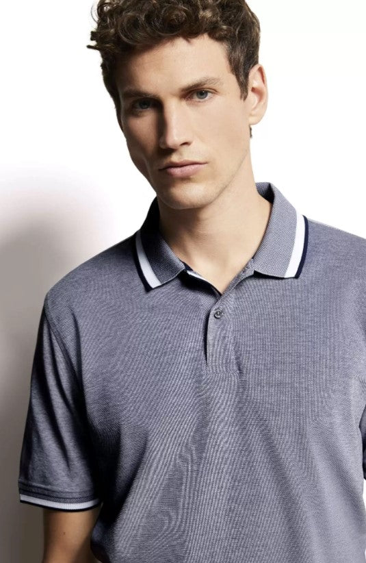 Bugatti - Polo Shirt Contrasting Stripes, Navy