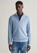 Load image into Gallery viewer, GANT - Cotton Micro Textured Half Zip, Clear Sky (XXL Only)
