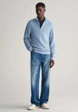 Load image into Gallery viewer, GANT - Cotton Micro Textured Half Zip, Clear Sky (XXL Only)
