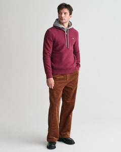 GANT - Cotton Micro Textured Half Zip, Wine Red (M, 2XL only)