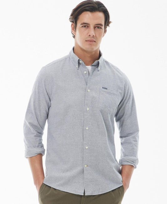 Barbour - Turner Tailored Houndstooth Shirt, Navy