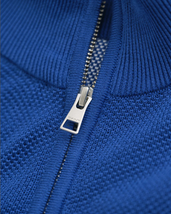 GANT - Cotton Pique Half Zip, Rich Blue