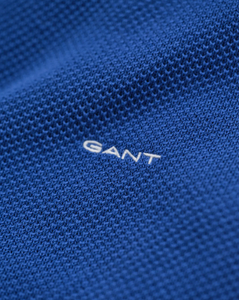 GANT - Cotton Pique Half Zip, Rich Blue