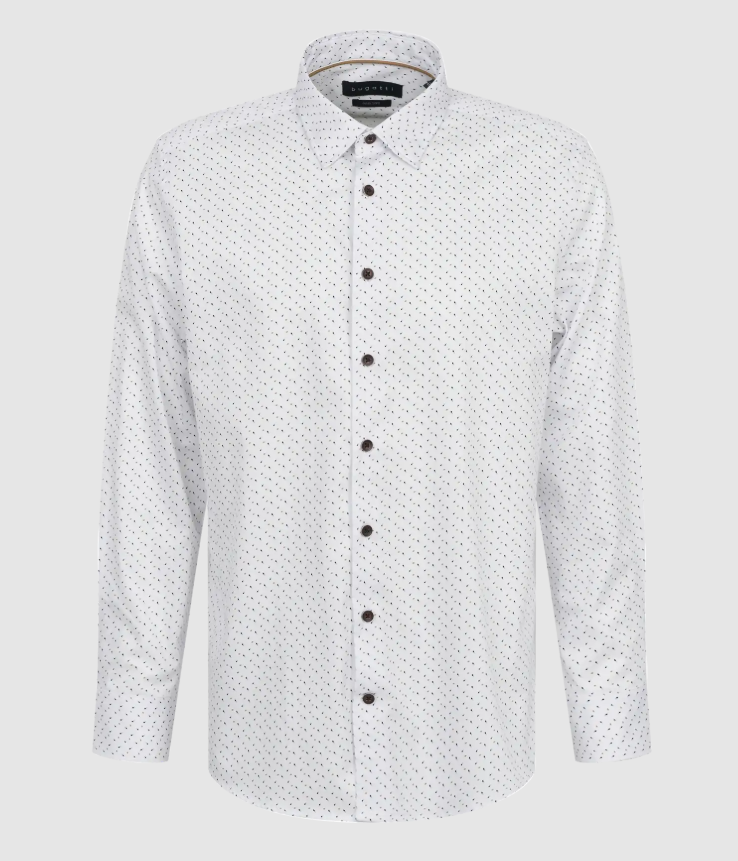Bugatti - Geo Print Shirt, White