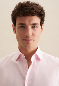 Seidensticker - Slim Fit Shirt, Pink Houndstooth