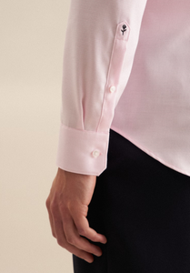 Seidensticker - Slim Fit Shirt, Pink Houndstooth