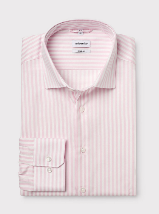 Seidensticker - Regular Fit Shirt, Striped Pink