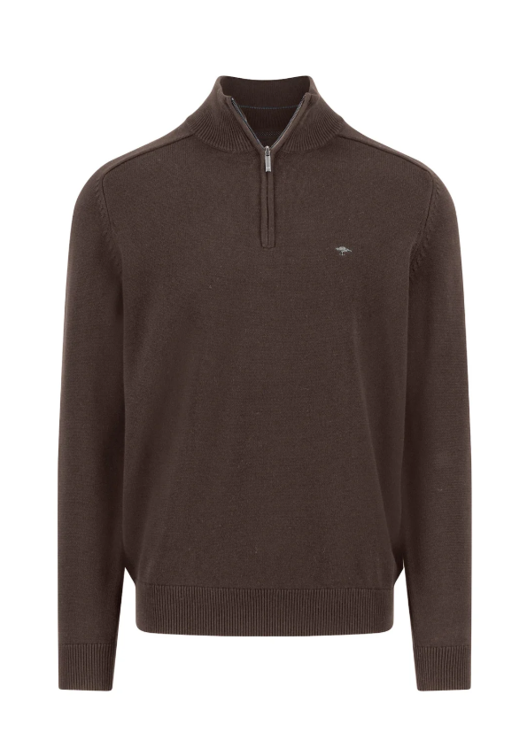 Fynch Hatton - Sweater With Zip, Earth