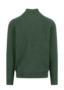 Fynch Hatton - Sweater With Zip, Dark Leaf