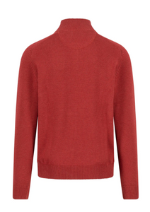 Fynch Hatton - Sweater With Zip, Garnet Red