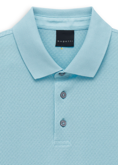 Bugatti - Polo Shirt, Knitted Light Blue