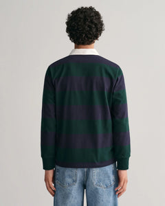 GANT - Shield Barstripe Heavy Rugger, Tartan Green (XL only)