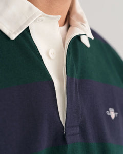 GANT - Shield Barstripe Heavy Rugger, Tartan Green (XL only)