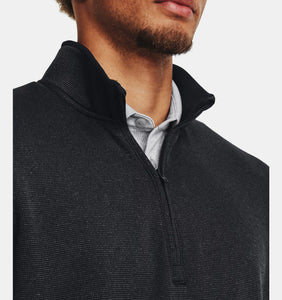 Under Armour - Storm SweaterFleece ¼ Zip, Black/White