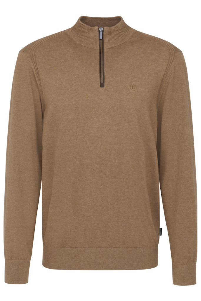 Bugatti - Cotton Cashmere Half Zip, Beige