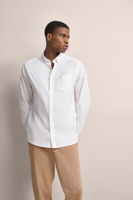 Bugatti - Button Down Oxford Shirt, White