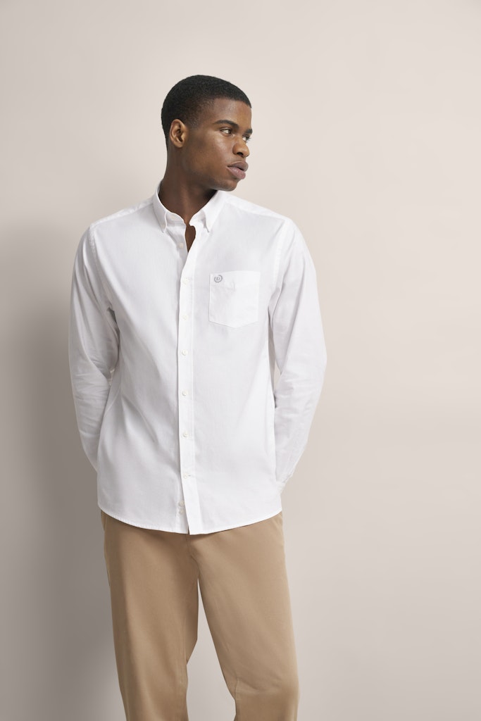 Bugatti - Button Down Oxford Shirt, White