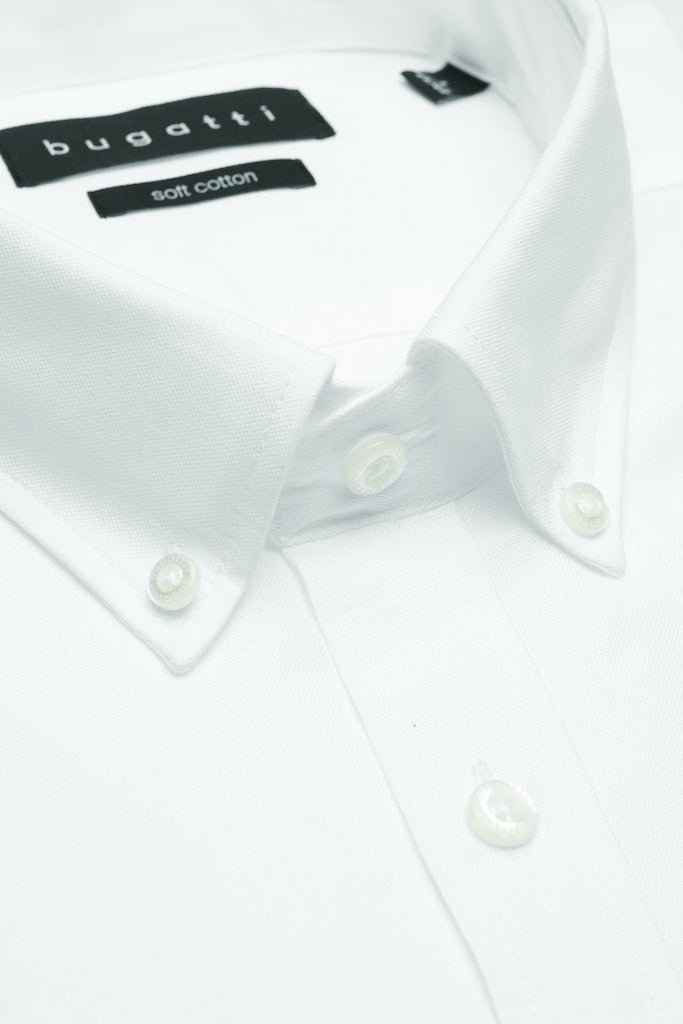 Bugatti - Button Down Oxford Shirt, White