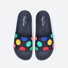 Load image into Gallery viewer, Happy Socks - Pool Sliders Big Dot, Navy
