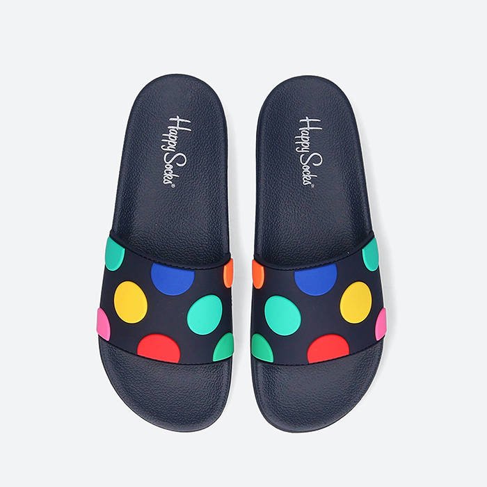 Happy Socks - Pool Sliders Big Dot, Navy