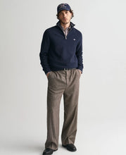 Load image into Gallery viewer, GANT - Cotton Micro Textured Half Zip, Evening Blue (XL only)
