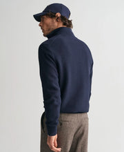Load image into Gallery viewer, GANT - Cotton Micro Textured Half Zip, Evening Blue (XL only)
