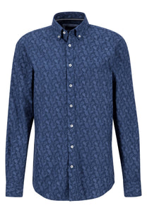 Fynch-Hatton - Flannel Shirt, Blue Wave