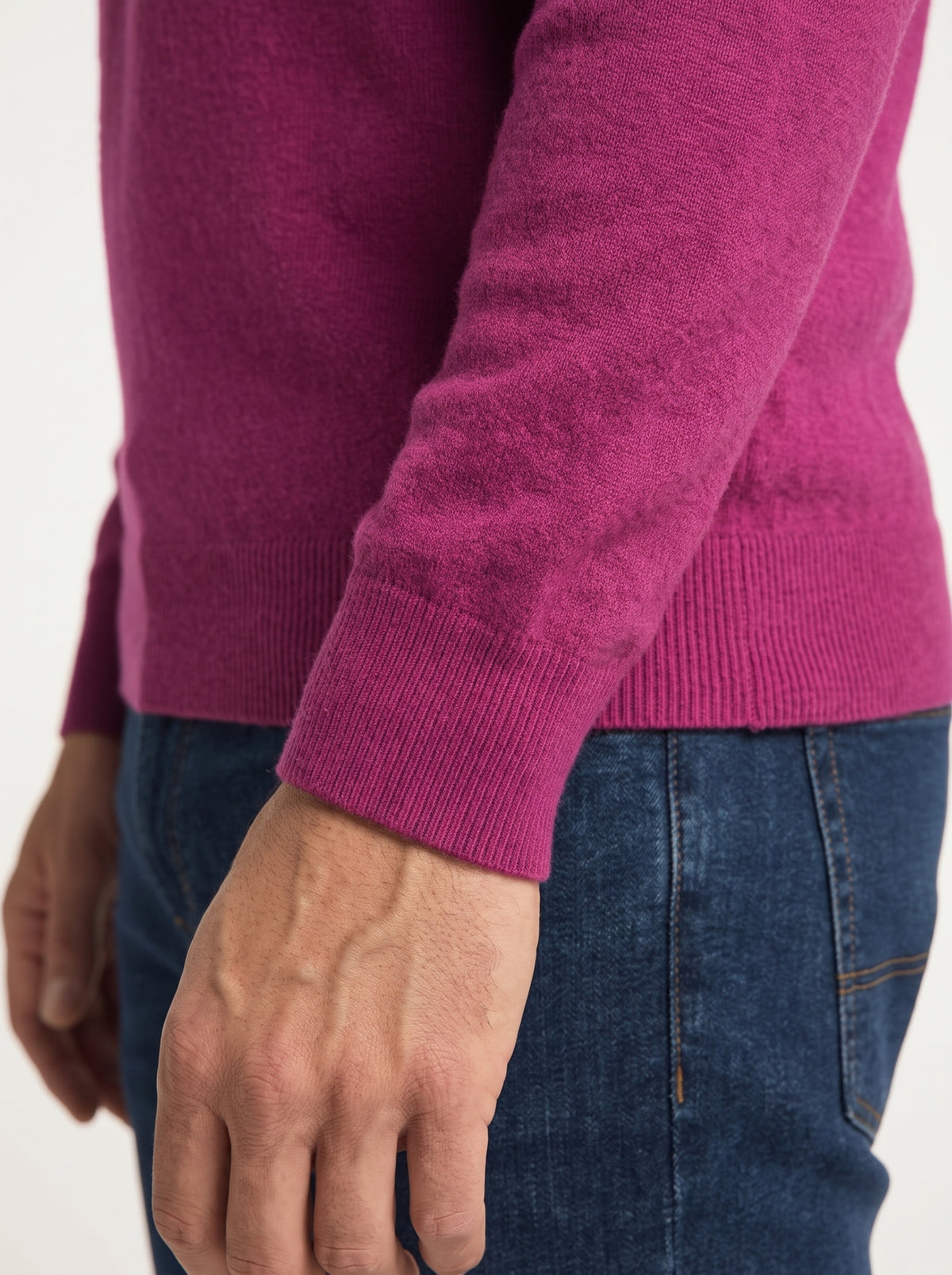Fynch-Hatton - Merino Cashmere V-Neck, Grape