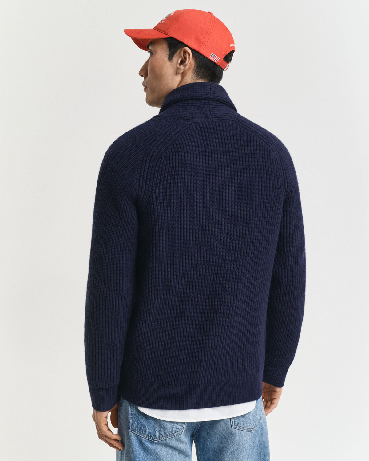 Gant - Wool Blend Shawl Collar Cardigan, Evening Blue