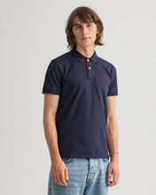 Load image into Gallery viewer, Gant - 3XL, Contrast Collar Pique SS Rugger, Evening Blue
