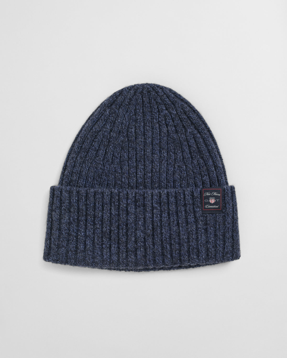 Gant - Wool Blend Mouline Beanie, Dark Navy Melange