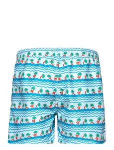 Happy Socks - Light Blue Palm Beach Swim Shorts