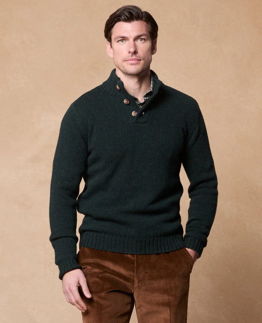 Magee - Robbie Button Quarter-Zip, Pine Green