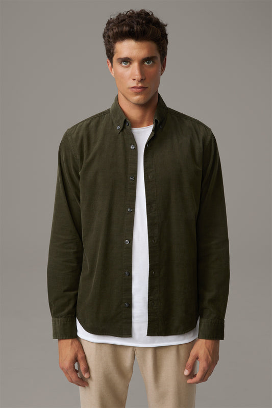 Strellson - Corduroy Shirt, Olive Green