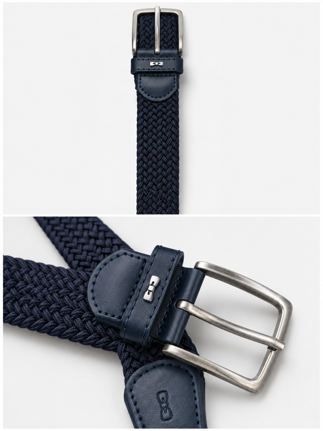Eden Park - Elastic Textile Belt, Navy