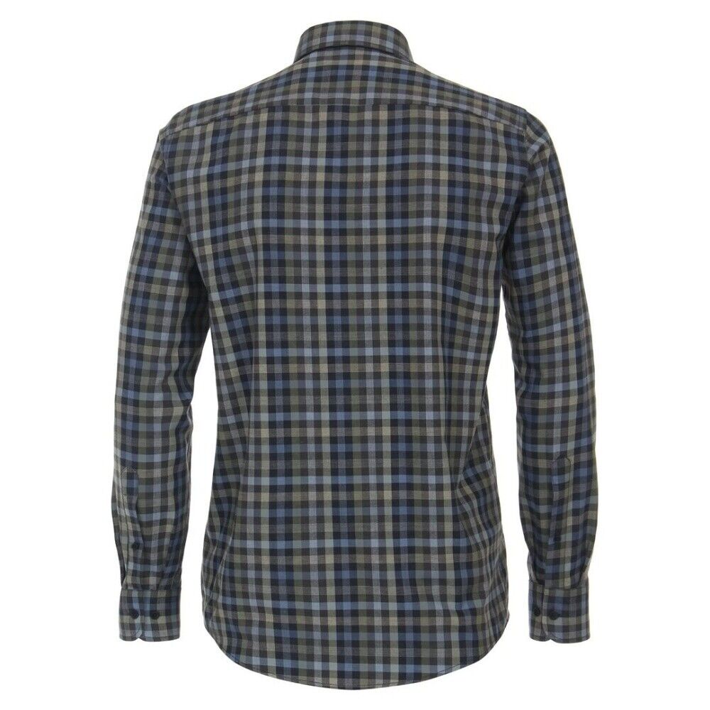 Casa Moda - Organic Cotton Check Shirt, Green (L Only)