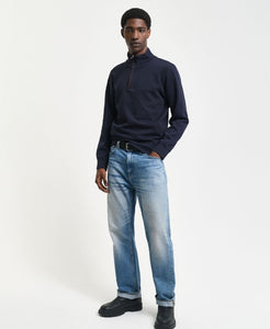 GANT - 3XL, Sacker Rib Half Zip, Evening Blue