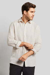 Bugatti - Linen Cotton Blend Shirt, Beige