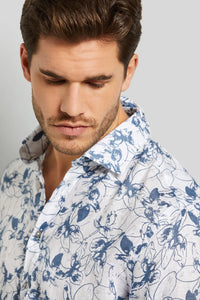 Bugatti - Short Sleeve Shirt - Hawaiin Pattern Shirt