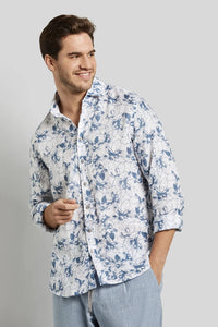 Bugatti - Short Sleeve Shirt - Hawaiin Pattern Shirt