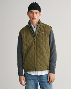 Gant - Quilted Windcheate Vest - Juniper Green