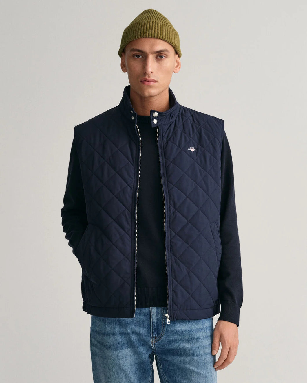 Gant - Quilted Windcheate Vest - Evening Blue