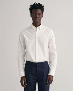 GANT - Regular Pinpoint Oxford Shirt, White