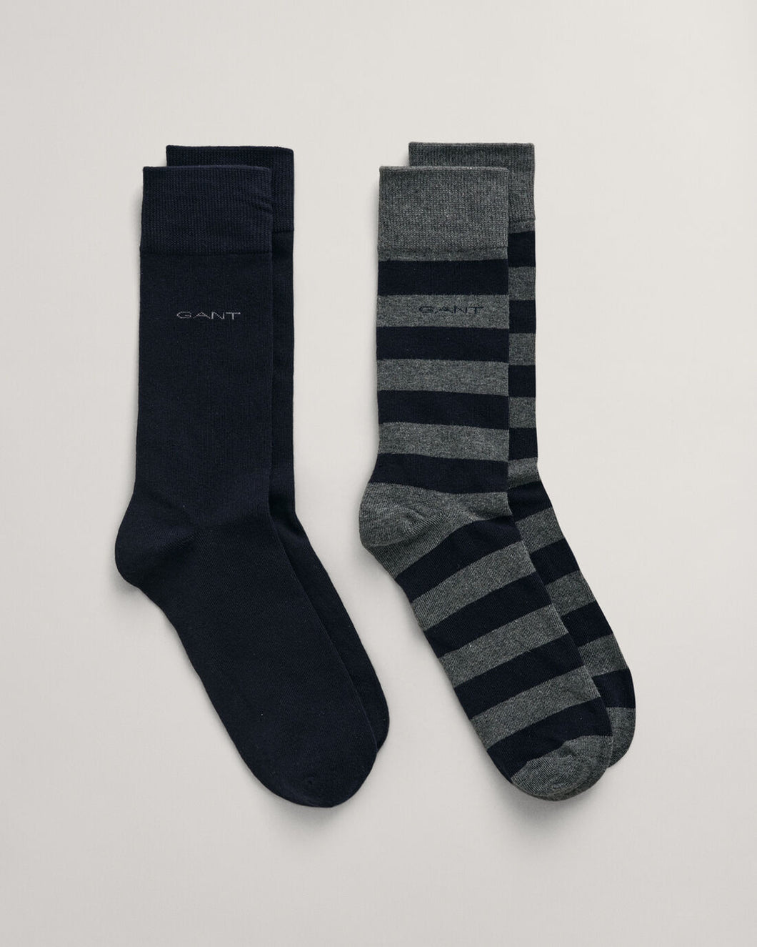 GANT - 2-Pack Barstripe & Solid Socks
