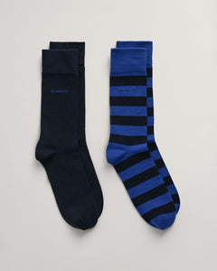 GANT - 2-Pack Barstripe & Solid Socks