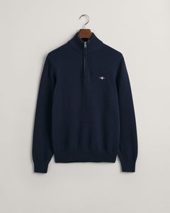 GANT - Casual Cotton Half-Zip Sweater, Evening Blue