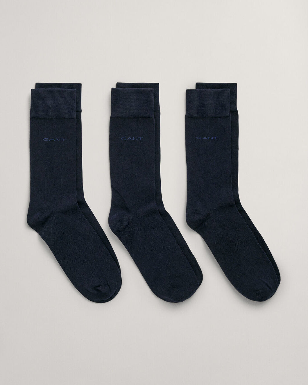 GANT - 3 Pack Soft Cotton Navy Socks